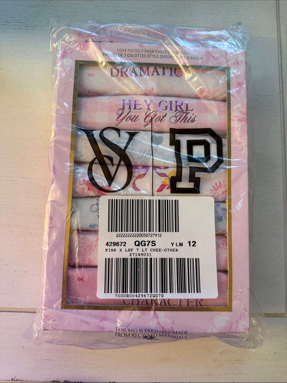 LoveShackFancy x VS PINK Love Notes 7-Pack Panties NWT